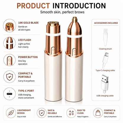 Virella™ Precision 2-in-1 Facial & Brow Trimmer